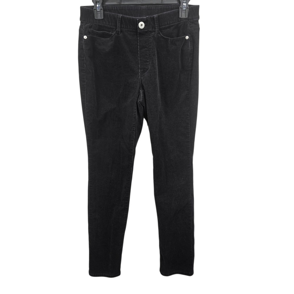J. Jill Black Corduroy Pants Women XS Tapered Leg Stretch Pull On Casual Classic